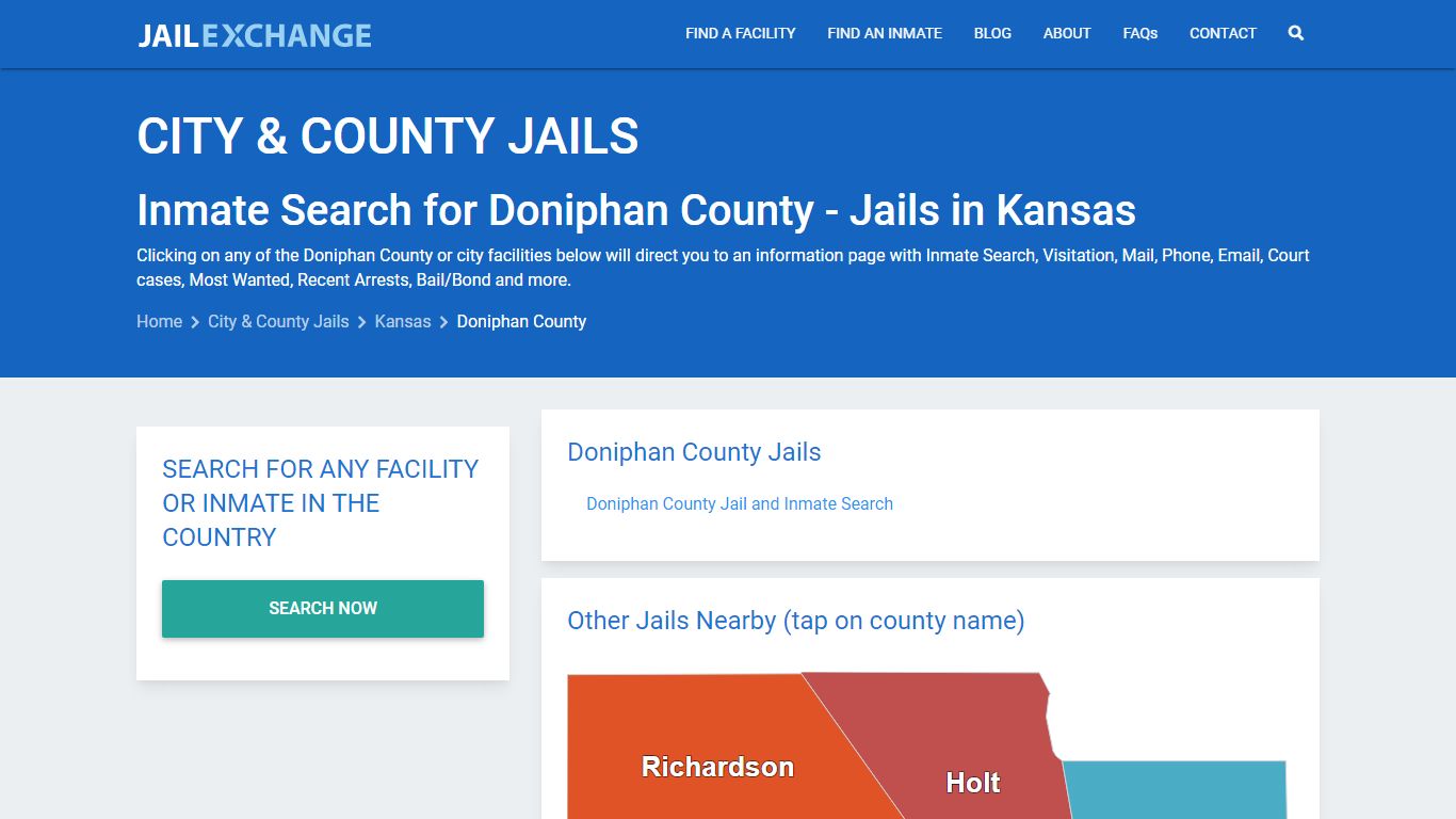 Inmate Search for Doniphan County | Jails in Kansas - Jail Exchange